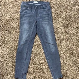 Madewell 9” high riser skinny skinny grey jeans